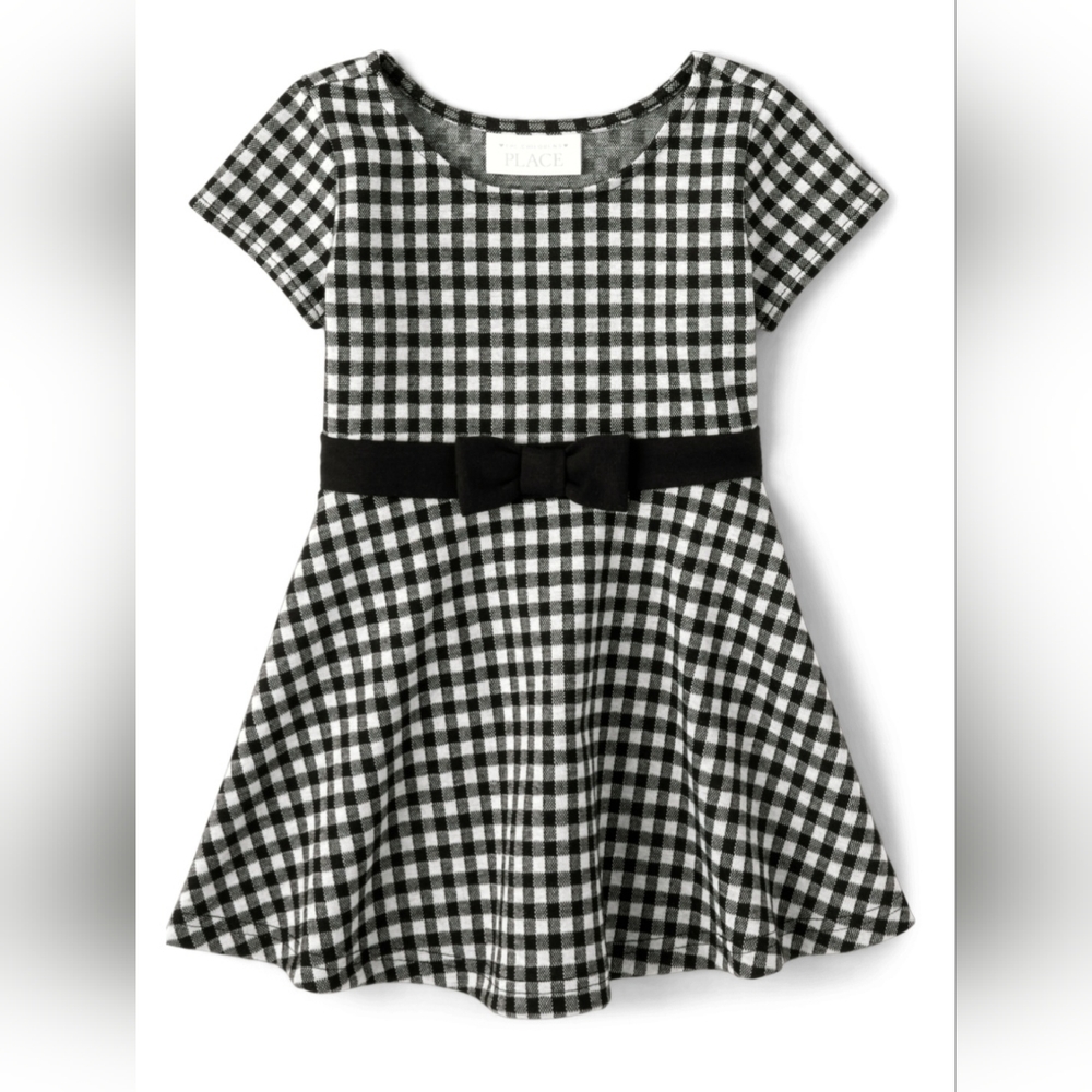 Children's Place Gingham Fit and Flare Dress
